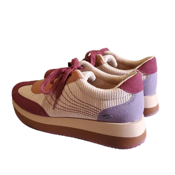 Rocket Dog Rapid Platform Retro 70s Style Colorblock Sneakers Light Tan Combo 9 - Picture 4 of 9